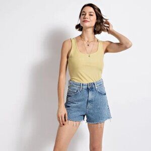 Sleeveless Casual Slim Fit Ribbed Tank Top